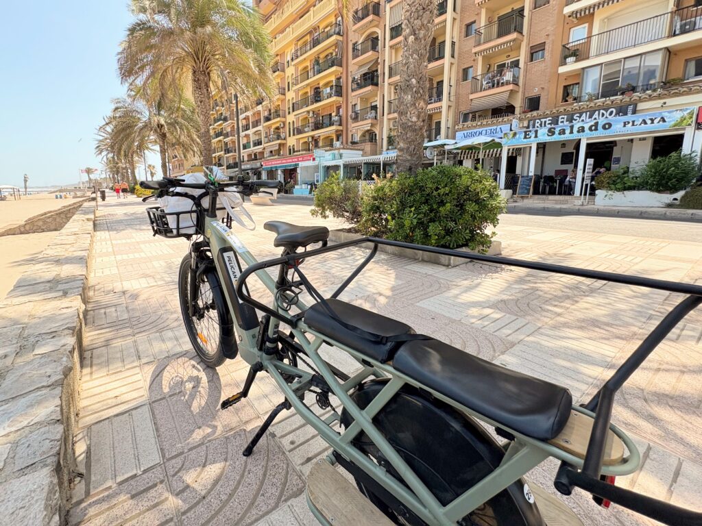 bike on the Valencia beach path Pelican Bike Rental