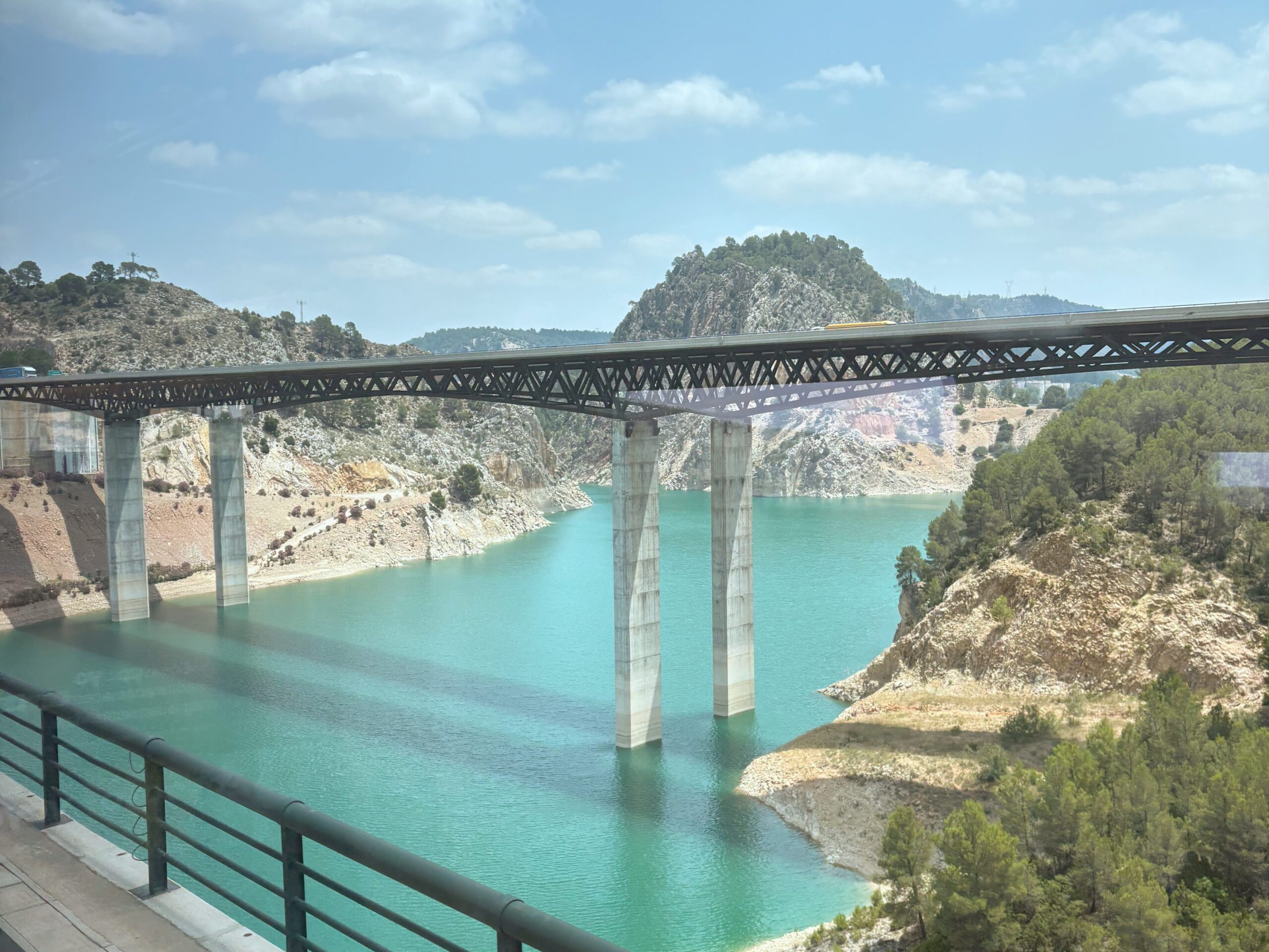 View of the train from Madrid to Valencia, bridge booked through Trip.com